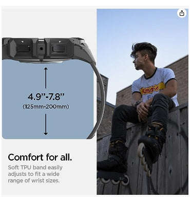 SAMSUNG GALAXY WATCH 6 PREMIUM RUGGED ARMOR PRO CASE 40MM BLACK | SPIGEN