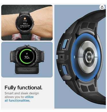 SAMSUNG GALAXY WATCH 6 PREMIUM RUGGED ARMOR PRO CASE 40MM BLACK | SPIGEN