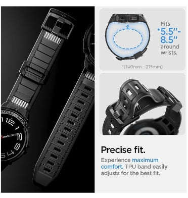 SAMSUNG GALAXY WATCH 6 CLASSIC PREMIUM RUGGED ARMOR PRO CASE 43MM BLACK | SPIGEN