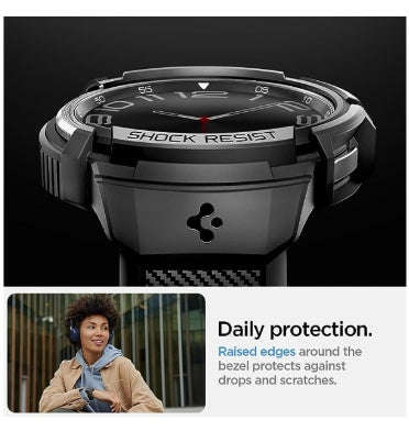SAMSUNG GALAXY WATCH 6 CLASSIC PREMIUM RUGGED ARMOR PRO CASE 43MM BLACK | SPIGEN