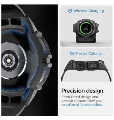 SAMSUNG GALAXY WATCH 6 CLASSIC PREMIUM RUGGED ARMOR PRO CASE 43MM BLACK | SPIGEN