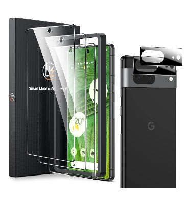 GOOGLE PIXEL 7 PREMIUM TEMPERED GLASS SCREEN AND CAMERA LENS PROTECTOR 5PK |  LK