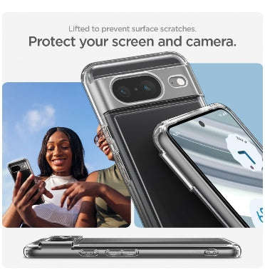 GOOGLE PIXEL 8 PREMIUM SLIM ULTRA HYBRID CASE CLEAR | SPIGEN