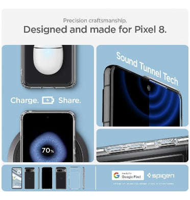 GOOGLE PIXEL 8 PREMIUM SLIM ULTRA HYBRID CASE CLEAR | SPIGEN