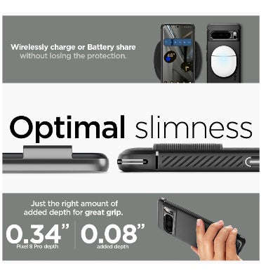 GOOGLE PIXEL 8 PRO PREMIUM RUGGED ARMOR CASE BLACK | SPIGEN