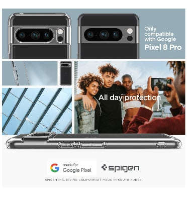 GOOGLE PIXEL 8 PRO PREMIUM SLIM ULTRA HYBRID CASE CLEAR | SPIGEN