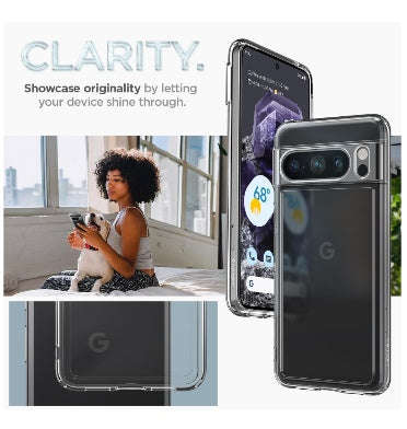 GOOGLE PIXEL 8 PRO PREMIUM SLIM ULTRA HYBRID CASE CLEAR | SPIGEN