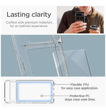 GOOGLE PIXEL 8 PRO PREMIUM SLIM ULTRA HYBRID CASE CLEAR | SPIGEN