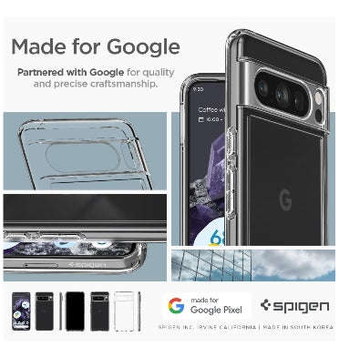 GOOGLE PIXEL 8 PRO PREMIUM SLIM ULTRA HYBRID CASE CLEAR | SPIGEN