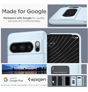 GOOGLE PIXEL 8 PRO PREMIUM SLIM THIN FIT CASE MUTE BLUE | SPIGEN