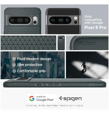 GOOGLE PIXEL 8 PRO PREMIUM SLIM LIQUID AIR CASE ABYSS GREEN | SPIGEN