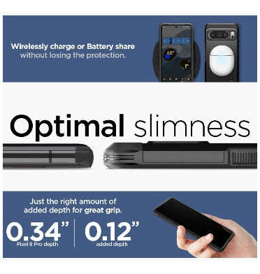 GOOGLE PIXEL 8 PRO PREMIUM TOUGH ARMOR CASE BLACK | SPIGEN