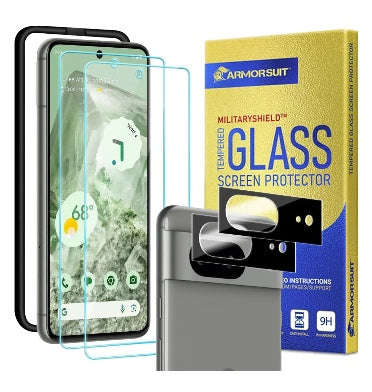 GOOGLE PIXEL 8 PREMIUM TEMPERED GLASS SCREEN AND CAMERA LENS PROTECTOR 4PK |  ARMORSUIT