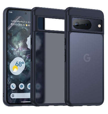 GOOGLE PIXEL 8 PREMIUM SLIM TRANSLUCENT BUMPER CASE MATTE BLACK