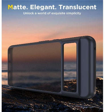 GOOGLE PIXEL 8 PREMIUM SLIM TRANSLUCENT BUMPER CASE MATTE BLACK
