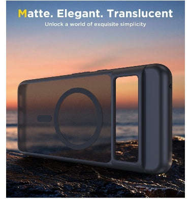 GOOGLE PIXEL 8 PREMIUM SLIM MAGSAFE TRANSLUCENT BUMPER CASE MATTE BLACK