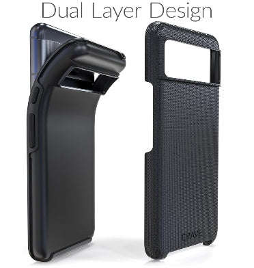 GOOGLE PIXEL 8 PREMIUM DUAL GUARD PROTECTIVE CASE BLACK | CRAVE