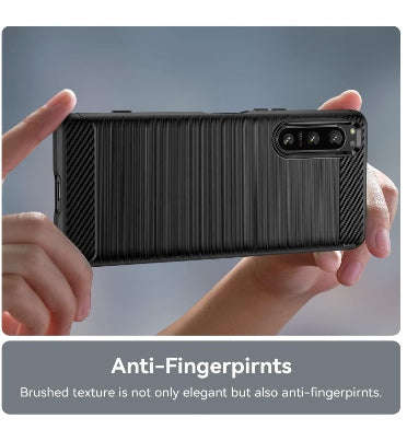 SONY XPERIA 5 IV SLIM CARBON FIBRE TEXTURE CASE BLACK
