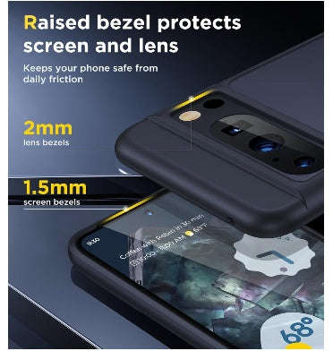 GOOGLE PIXEL 8 PRO PREMIUM SLIM TRANSLUCENT BUMPER CASE MATTE BLACK