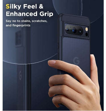 GOOGLE PIXEL 8 PRO PREMIUM SLIM TRANSLUCENT BUMPER CASE MATTE BLACK