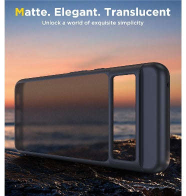 GOOGLE PIXEL 8 PRO PREMIUM SLIM TRANSLUCENT BUMPER CASE MATTE BLACK