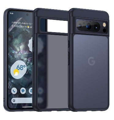 GOOGLE PIXEL 8 PRO PREMIUM SLIM TRANSLUCENT BUMPER CASE MATTE BLACK
