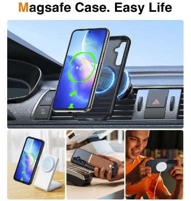 SAMSUNG GALAXY S23 FE PREMIUM MAGSAFE CASE TRANSLUCENT BLACK | MEIFIGNO