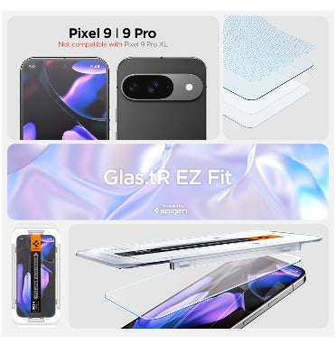 GOOGLE PIXEL 9 / 9 PRO PREMIUM TEMPERED GLASS SCREEN PROTECTOR 2PK | SPIGEN