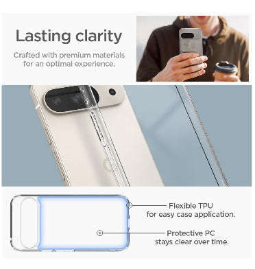 GOOGLE PIXEL 9 / 9 PRO PREMIUM SLIM ULTRA HYBRID CASE CLEAR | SPIGEN