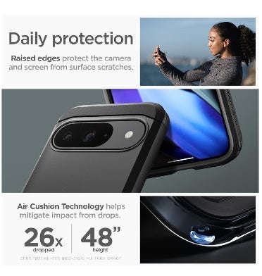 GOOGLE PIXEL 9 / 9 PRO PREMIUM TOUGH ARMOR CASE BLACK | SPIGEN