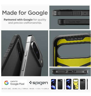 GOOGLE PIXEL 9 / 9 PRO PREMIUM TOUGH ARMOR CASE BLACK | SPIGEN