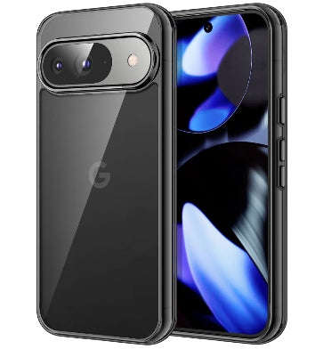 GOOGLE PIXEL 9 / 9 PRO PREMIUM PROTECTIVE TPU CASE CLEAR/BLACK | JETECH