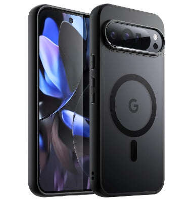 GOOGLE PIXEL 9 / 9 PRO PREMIUM SLIM MAGSAFE TRANSLUCENT BUMPER CASE MATTE BLACK | JETECH