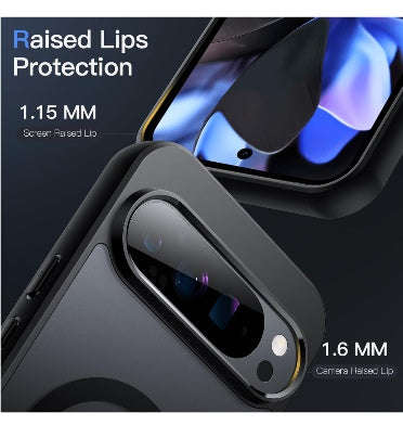 GOOGLE PIXEL 9 / 9 PRO PREMIUM SLIM MAGSAFE TRANSLUCENT BUMPER CASE MATTE BLACK | JETECH