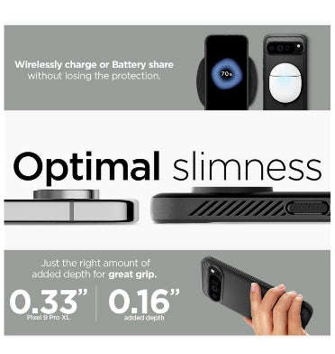 GOOGLE PIXEL 9 PRO XL PREMIUM RUGGED ARMOR CASE BLACK