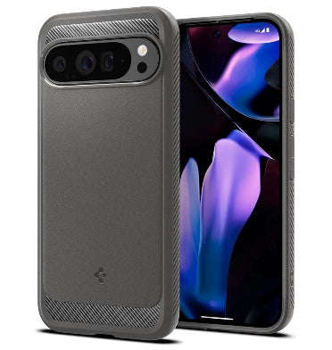 GOOGLE PIXEL 9 PRO XL PREMIUM RUGGED ARMOR CASE MARBLE GRAY | SPIGEN