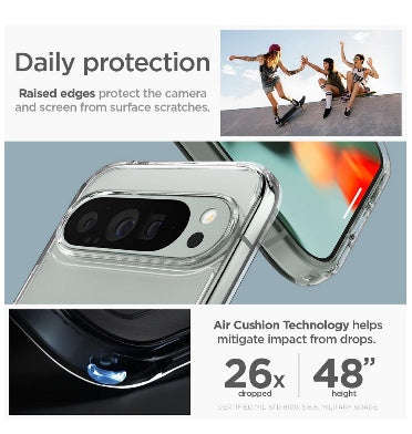 GOOGLE PIXEL 9 PRO XL PREMIUM SLIM ULTRA HYBRID CASE CLEAR | SPIGEN