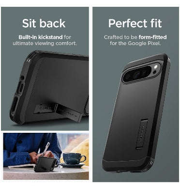 GOOGLE PIXEL 9 PRO XL PREMIUM TOUGH ARMOR CASE BLACK | SPIGEN
