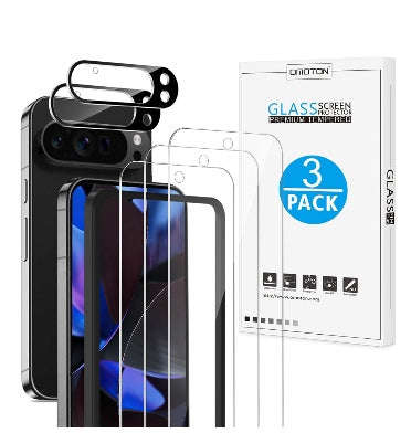 GOOGLE PIXEL 9 PRO XL PREMIUM TEMPERED GLASS SCREEN AND CAMERA LENS PROTECTOR 5PK | OMOTON