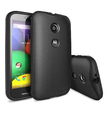 MOTO E PREMIUM FLEX TPU CASE & SCREEN PROTECTOR BLACK | RINGKE