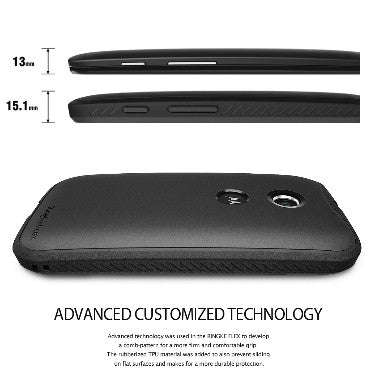 MOTO E PREMIUM FLEX TPU CASE & SCREEN PROTECTOR BLACK | RINGKE