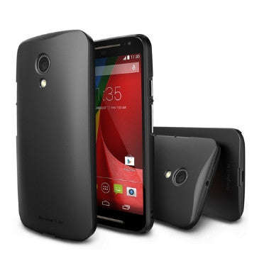 MOTO G 2ND GEN PREMIUM DUAL COATED SLIM CASE BLACK & SCREEN PROTECTOR | RINGKE