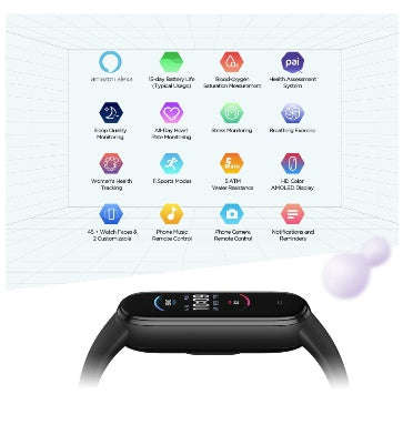XIAOMI AMAZFIT BAND 5 FITNESS TRACKER WITH ALEXA BLACK