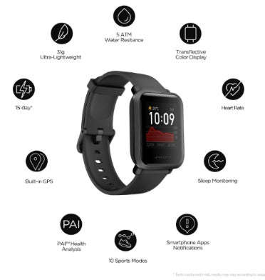 XIAOMI HUAMI AMAZFIT BIP S BLACK