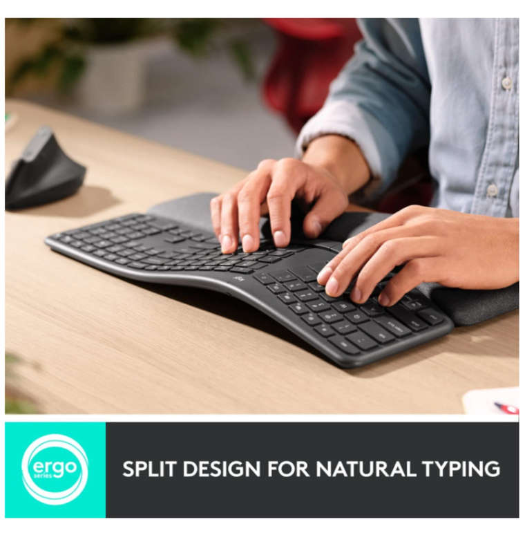 LOGITECH ERGO K860 WIRELESS SPLIT ERGONOMIC KEYBOARD