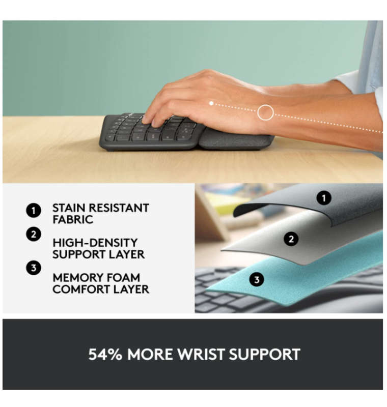 LOGITECH ERGO K860 WIRELESS SPLIT ERGONOMIC KEYBOARD
