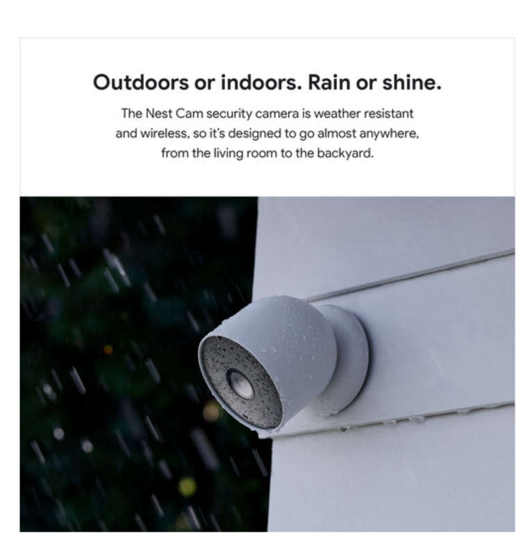 GOOGLE NEST CAM INDOOR/OUTDOOR SECURITY CAMERA WIRELESS (2021)