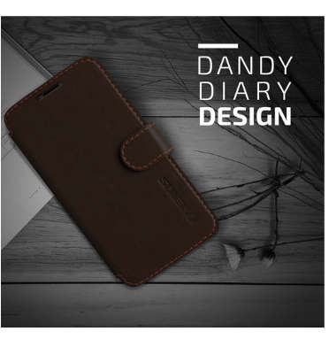 SAMSUNG GALAXY S6 PREMIUM LEATHER WALLET CASE COFFEE BROWN | VERUS