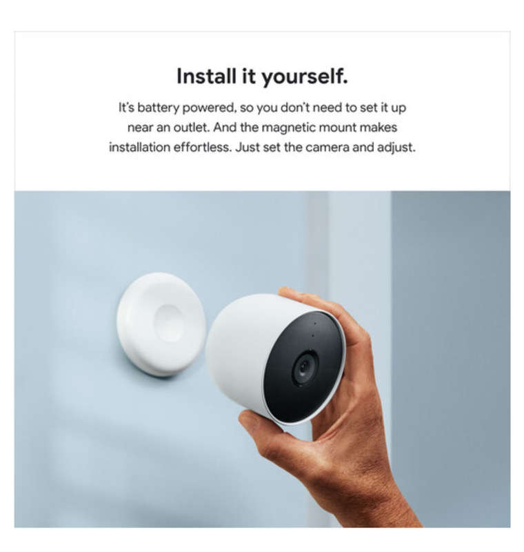 GOOGLE NEST CAM INDOOR/OUTDOOR SECURITY CAMERA WIRELESS (2021)