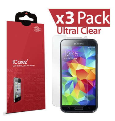 SAMSUNG GALAXY S5 SCREEN PROTECTOR HD 3PACK | I-CAREZ